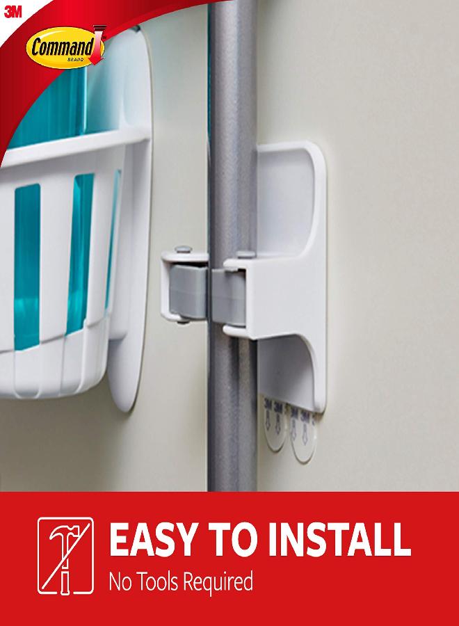 Command Broom and Mop Grippers, 2 Hangers and 4 Command Strips, Damage-Free Hanging Wall Mount Broom and Mop Holder, Household Cleaning Organizer for Organization and Storage, Holds up to 4 lb - Image 3